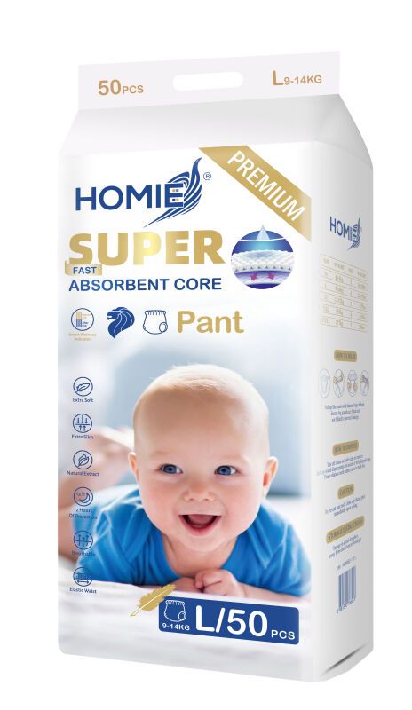 Homie Diaper Premium Ultra Thin Baby Diapers - Pant (Per Pack)